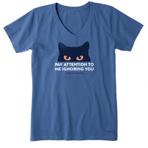 WOMEN'S PAY ATTENTION CAT EYES CRUSHER VEE